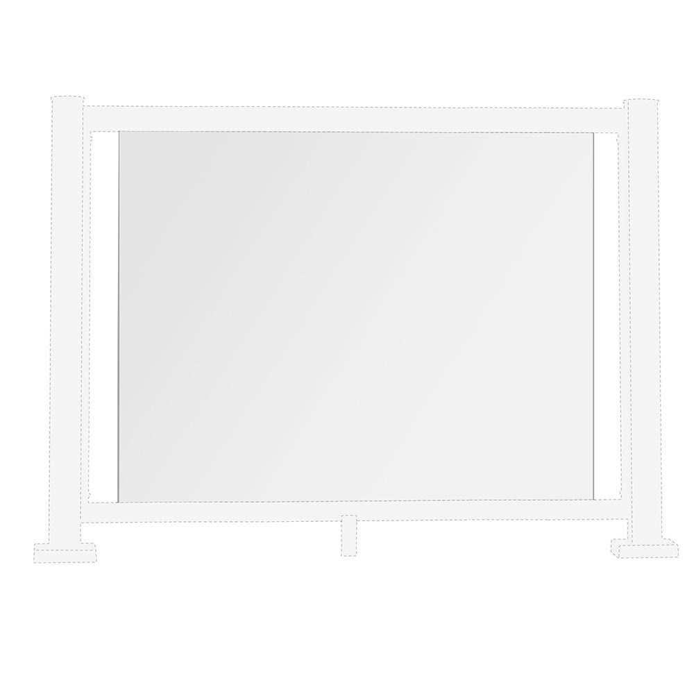 Clear Glass Panel ONLY for Pillar Aluminum Railing 57 in x 42 in