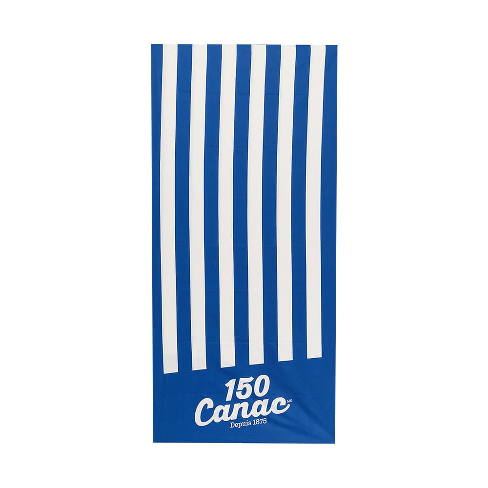 Serviette de plage en microfibre bleue 150e Canac