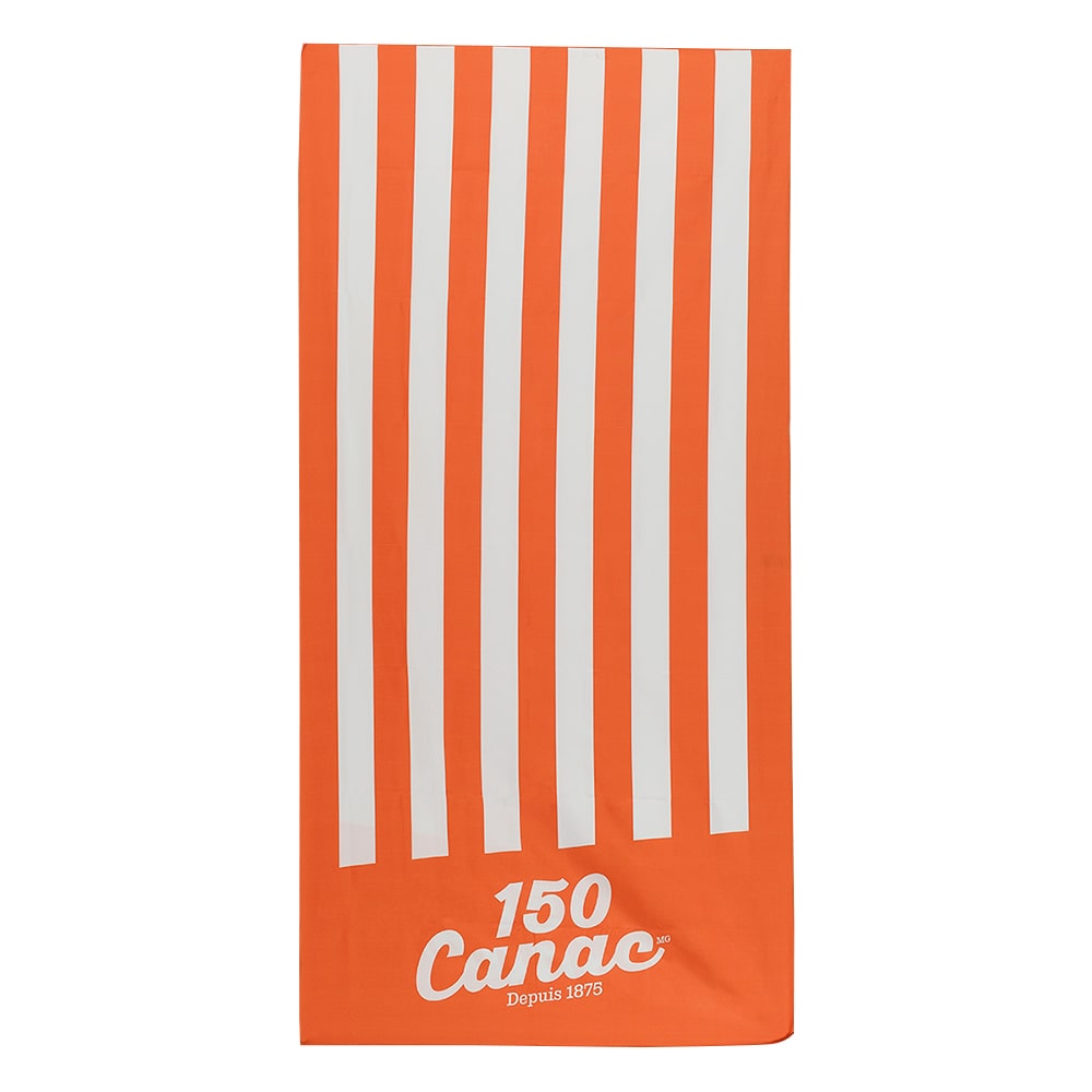 Serviette de plage en microfibre orange 150e Canac