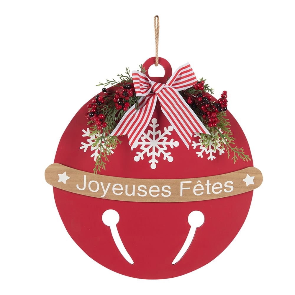 Décoration murale Grelot avec flocons po 13 3/8 po VERTUO