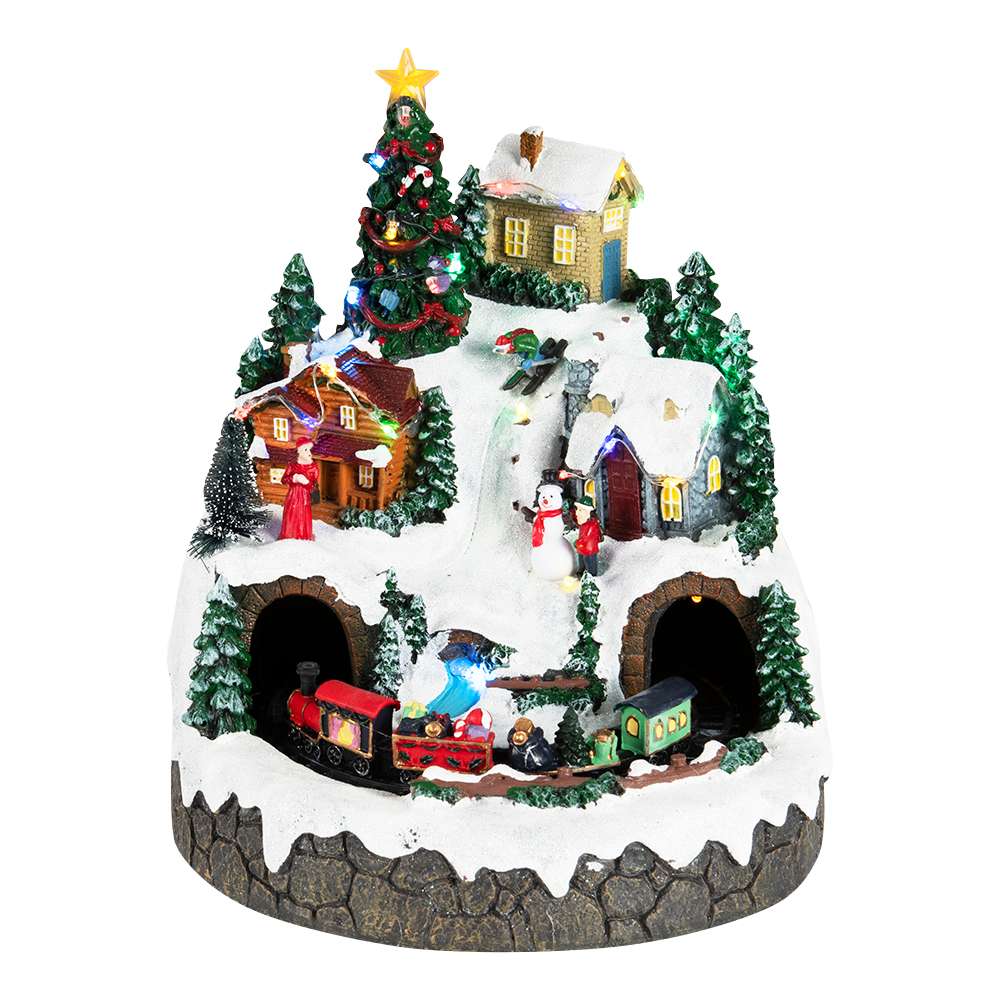 Village de Noël animé musical et illuminé VERTUO