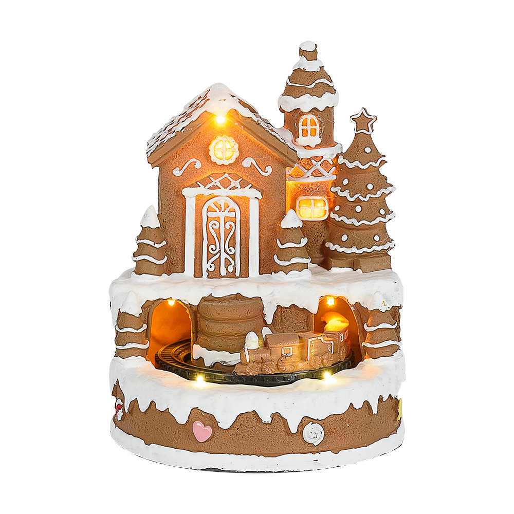 Maison en pain d'épices animée musicale et illuminée VERTUO