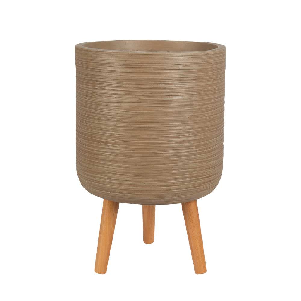 Cache-pot sur pieds beige 11 3/4 po VERTUO