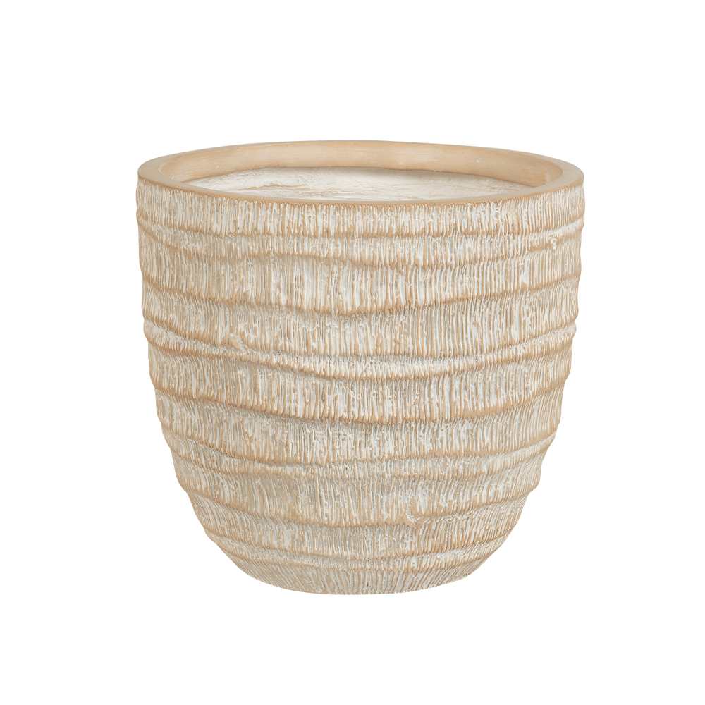 Cache-pot effet bambou beige 11 1/4  po VERTUO