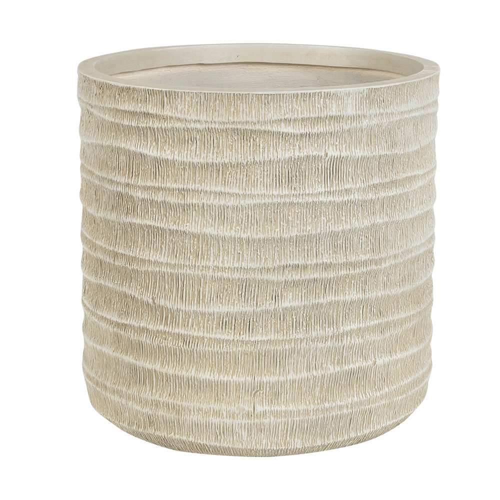 Cache-pot effet bambou blanc antique 14 1/8 po VERTUO