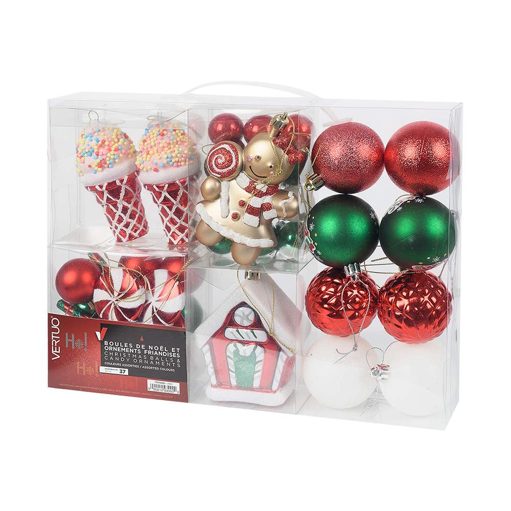 Boules de Noël et ornements Ens/37 VERTUO