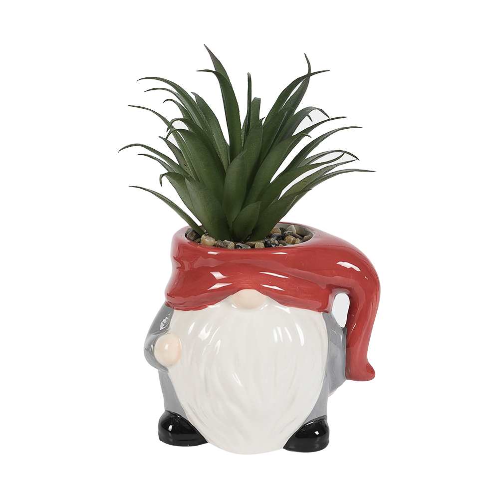 Plante artificielle avec pot lutin de Noël VERTUO