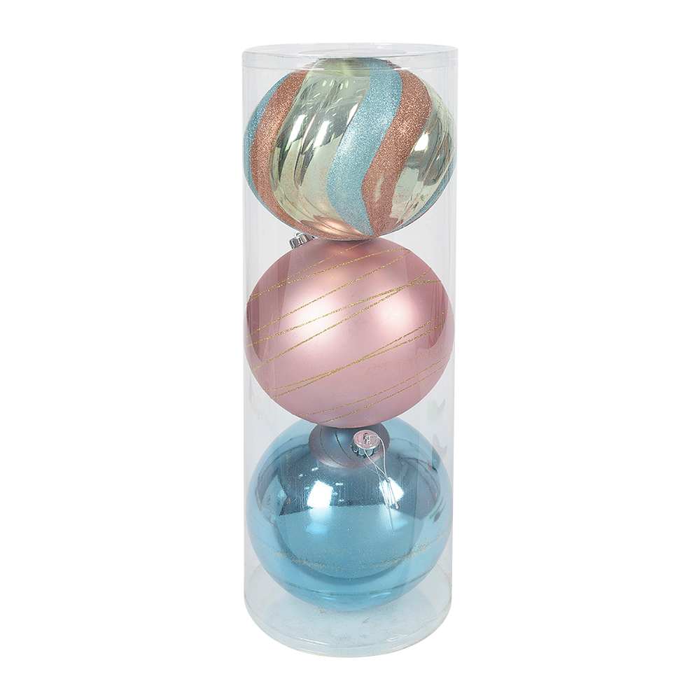 Boules de Noël 7 7/8 po Ens/3 VERTUO