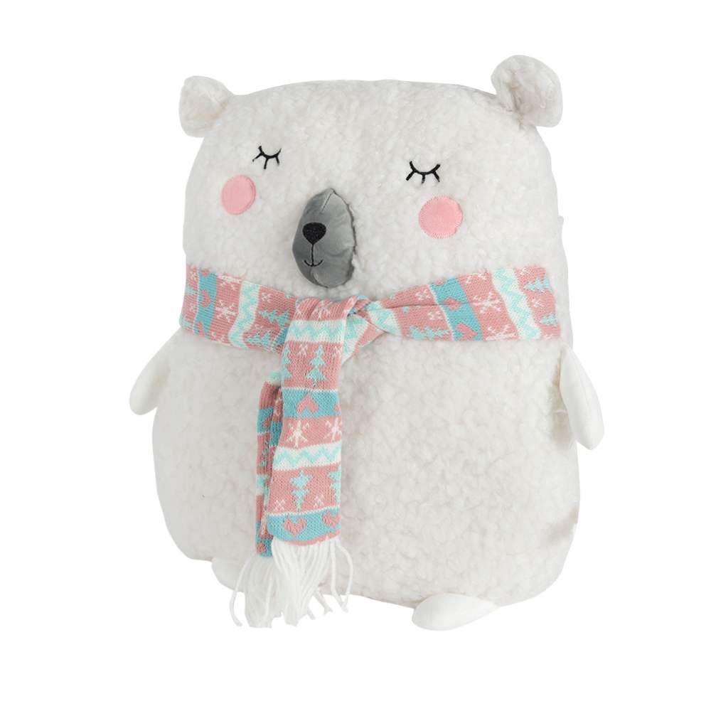 Coussin ourson avec écharpe 20 po VERTUO