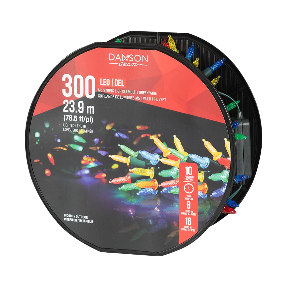 Jeu de 300 lumières DEL M5 multicolore