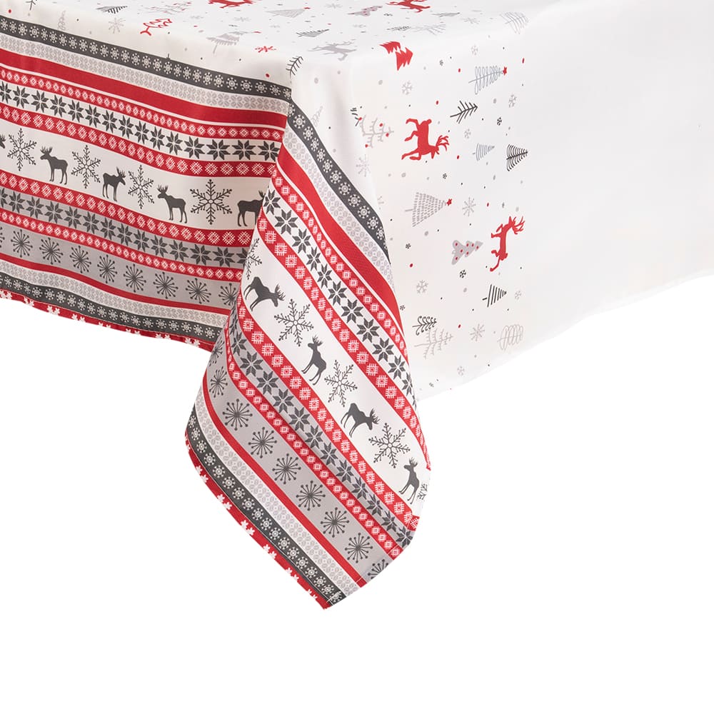 VERTUO Norwegian Reindeer Tablecloth 59 7/8 in. x 107 7/8 in.