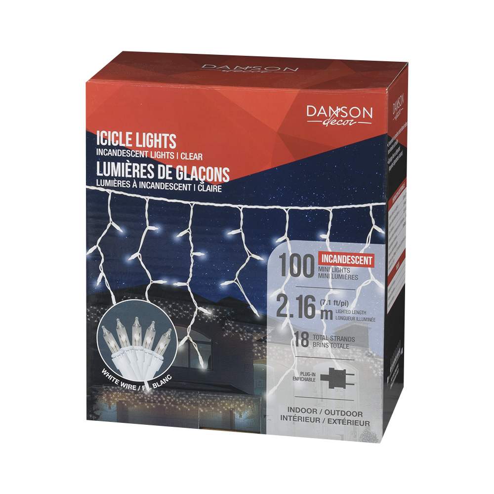 Jeu de 100 lumières miniatures en cascade clair