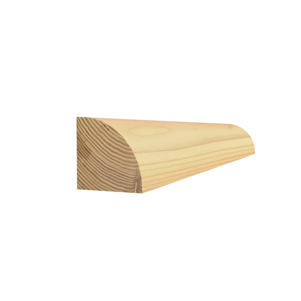 Clear Jointed Pine Quarter Round Moulding - 1/2 in. x 1/2 in. x 8 ft.