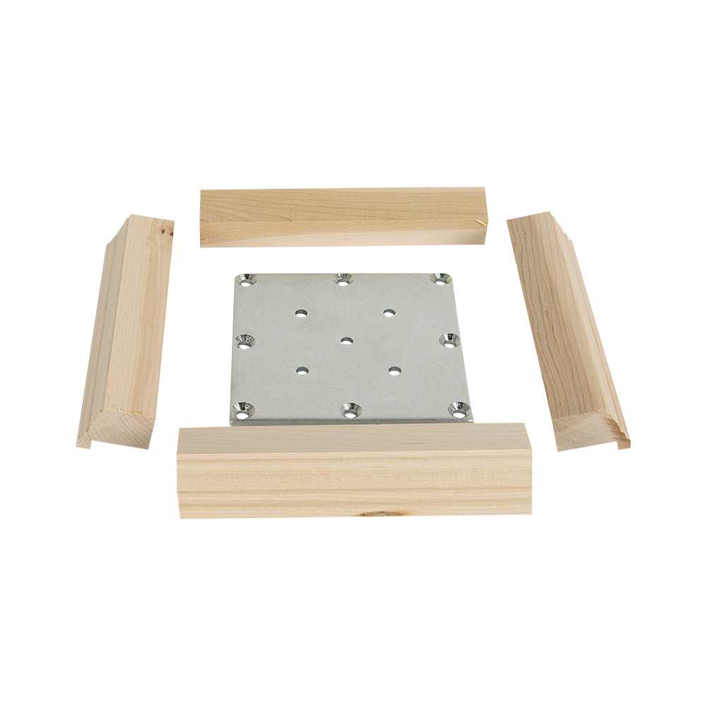 Ensemble de fixation pour poteau de rampe en érable 2 1/2 po à 3 1/2 po