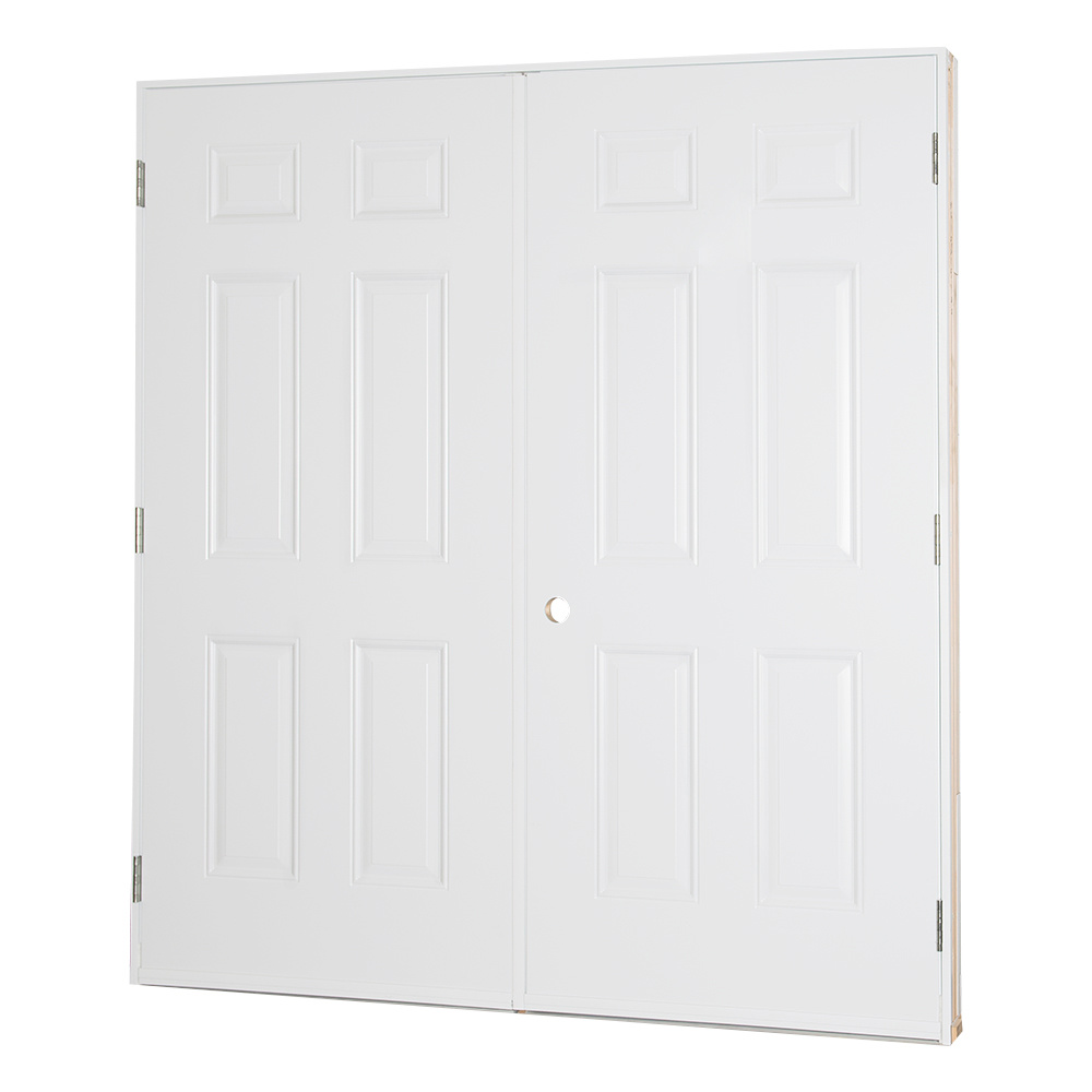 Porte de cabanon jumelle en acier 72 po droite