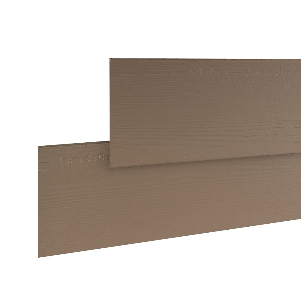 Revêtement en fibrociment brun kaki 6 1/4 po x 12 pi