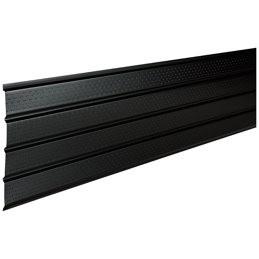 Soffite en aluminium ventilé calibre robuste noir 16 po x 12 pi
