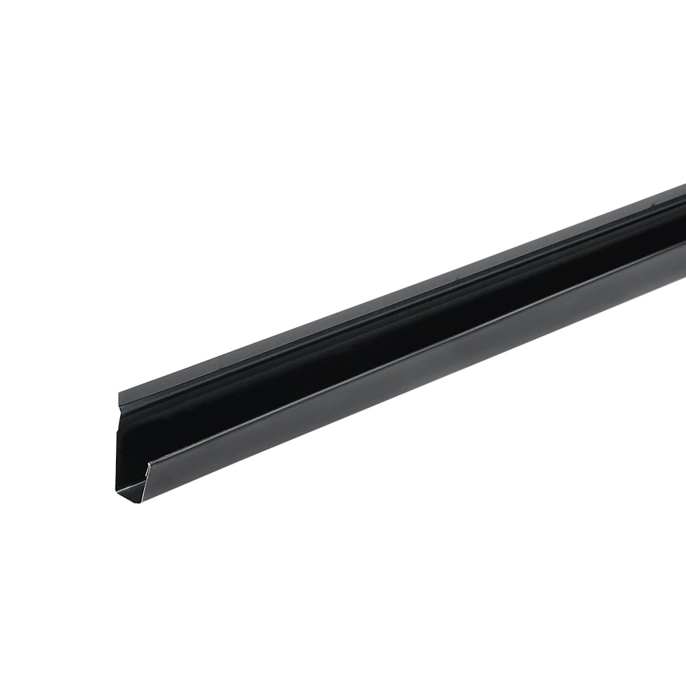 Moulure J en aluminium pour soffite noir 1/2 po x 12 pi