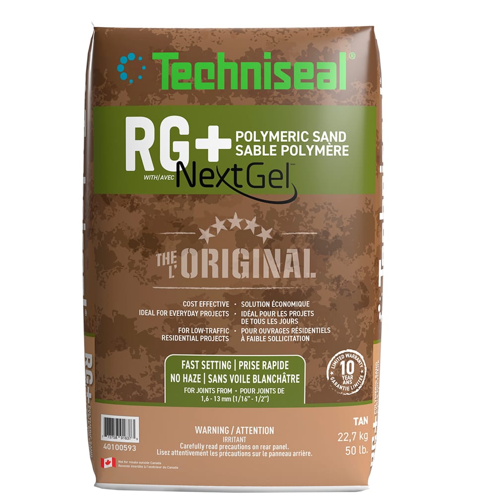TECHNISEAL RG+ Tan Polymeric Sand for Pavers 22.7 kg