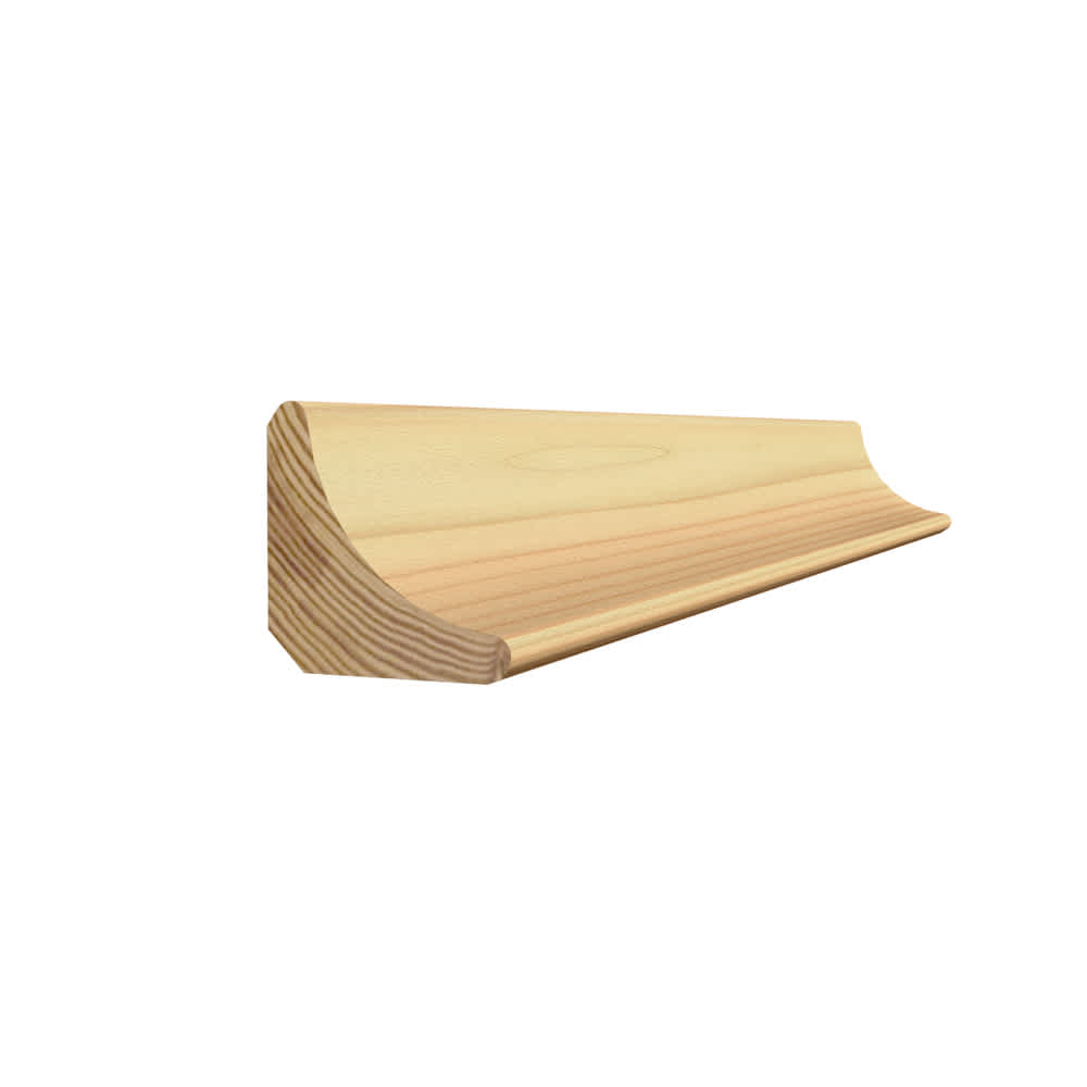 Solid Clear Pine Cove Moulding - 1/2 in. x 1/2 in. x 8 ft.