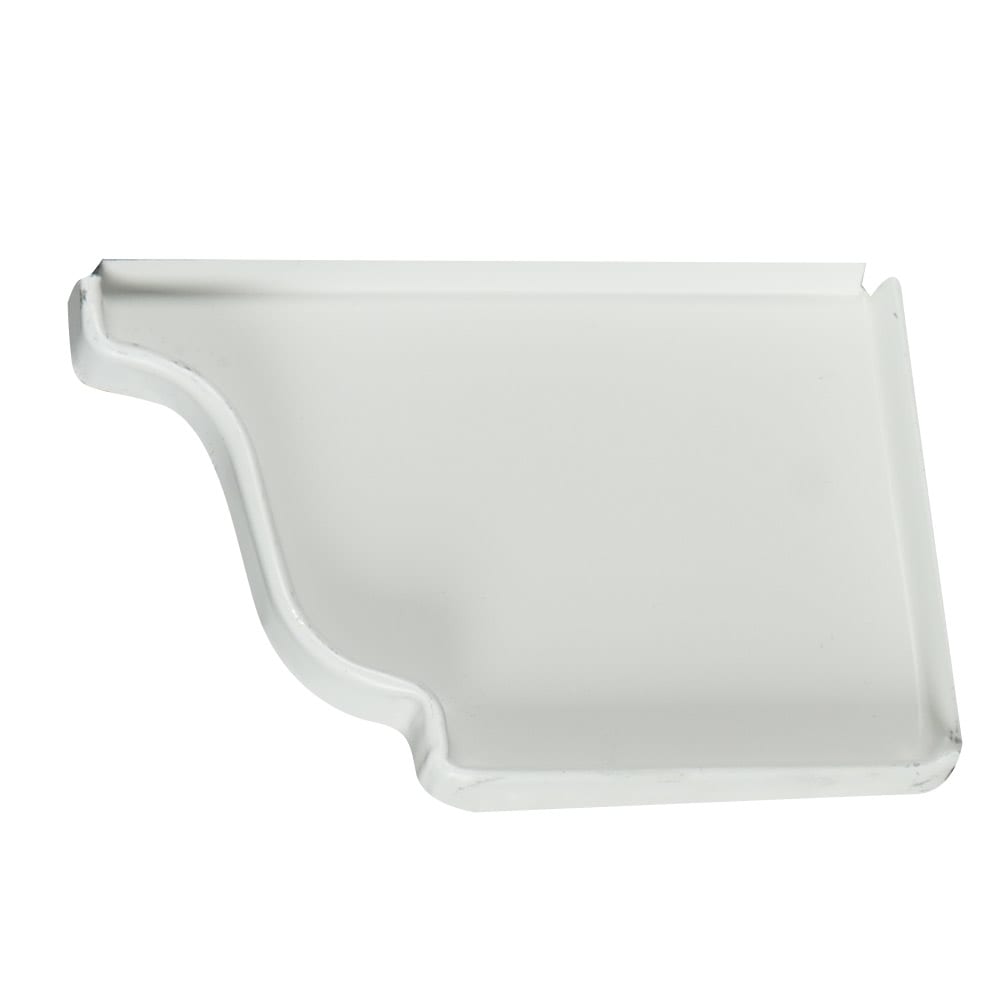 Capuchon pour gouttière en aluminium droit blanc