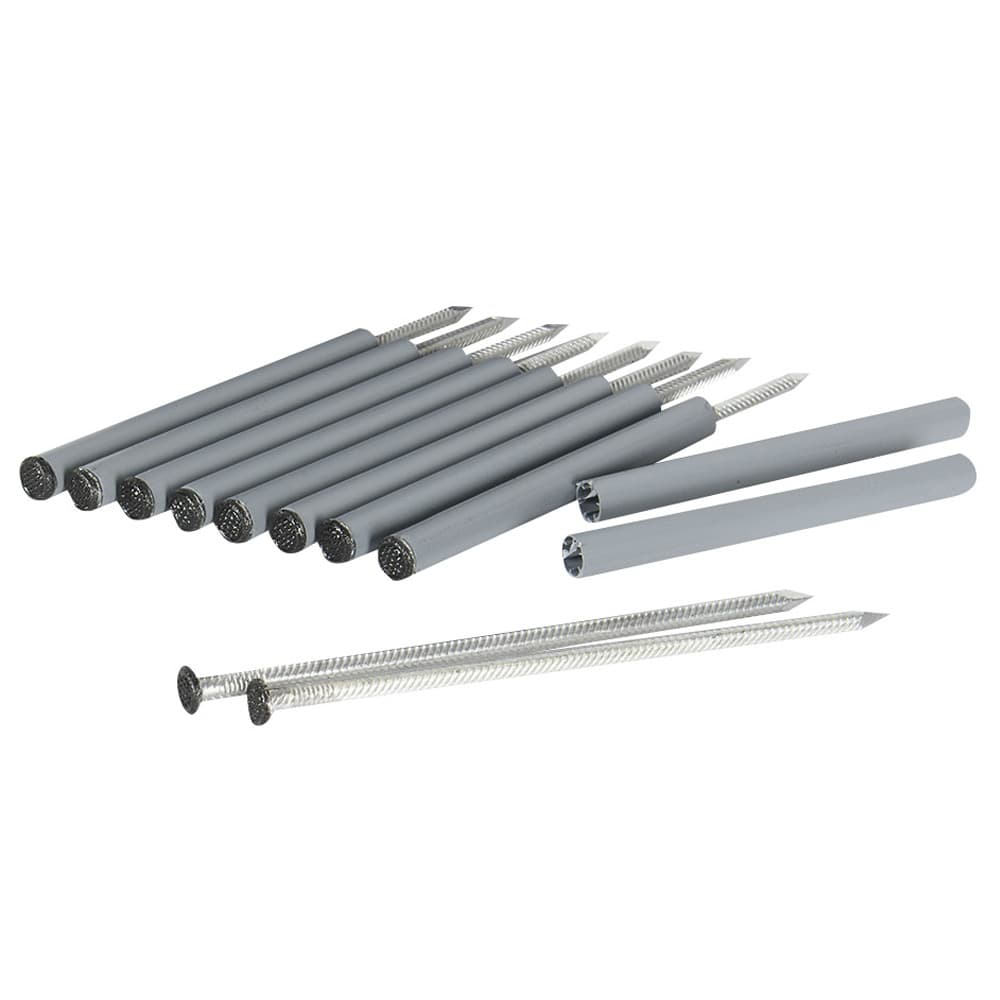 Clous et douilles pour gouttière en aluminium Pqt/10