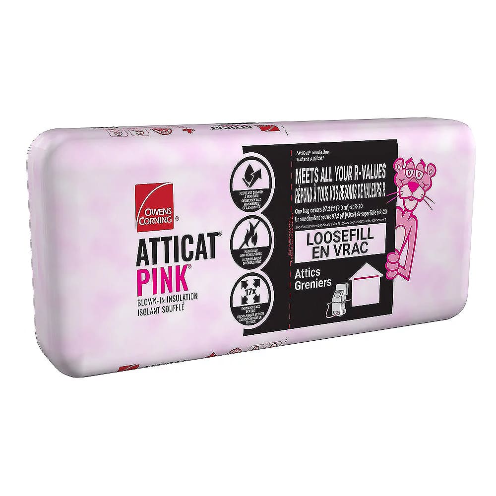 Isolant à souffler en fibre de verre AttiCat 30 lb OWENS CORNING