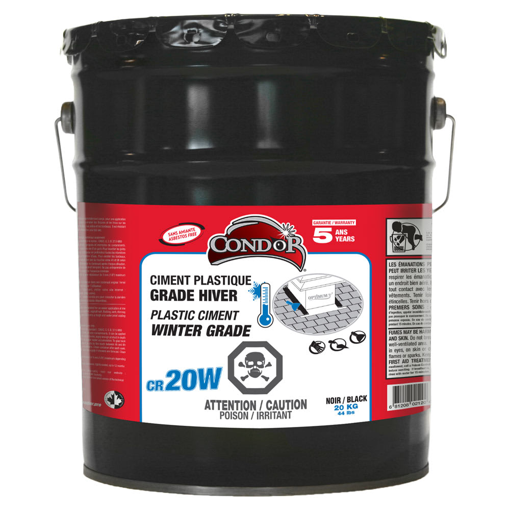 Ciment plastique noir formule hiver 20 kg