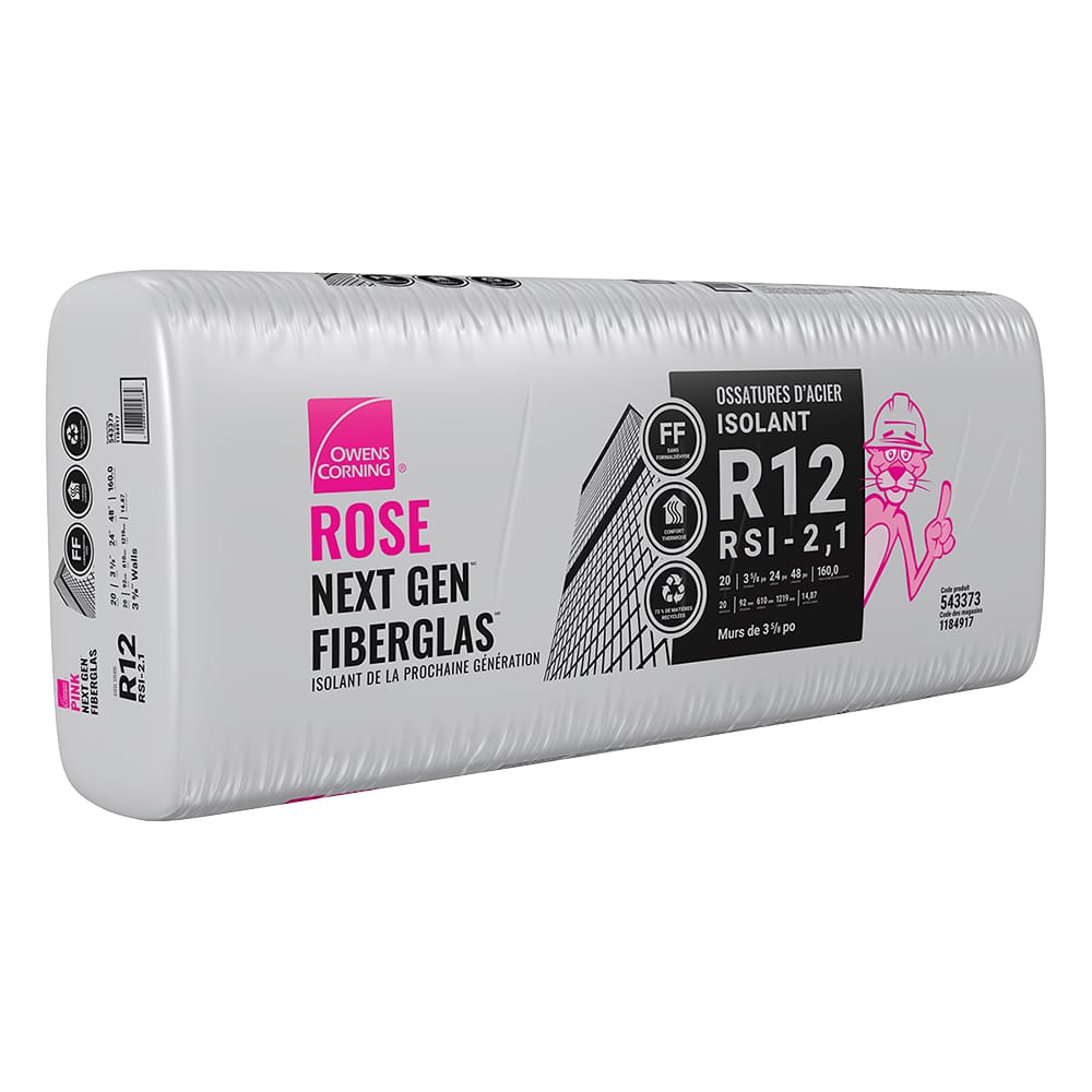 OWENS CORNING Fibreglass Next Gen R-12 Thermal Insulation 3 5/8 in. x 24 in.