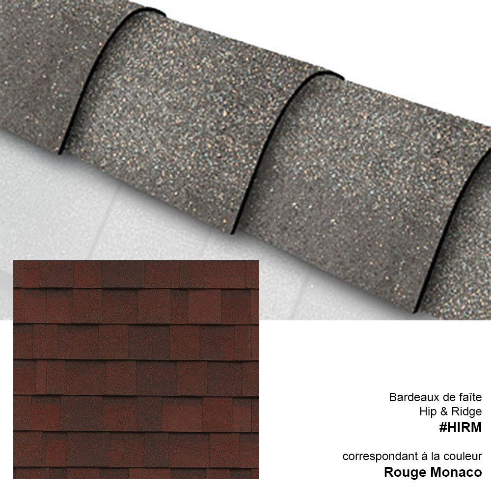 Hip & Ridge Cap Shingles Monaco Red