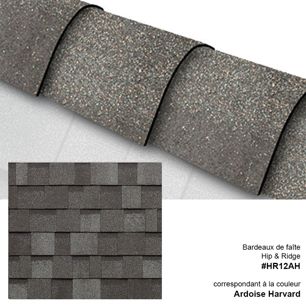 Hip & Ridge Cap Shingles Harvard Slate