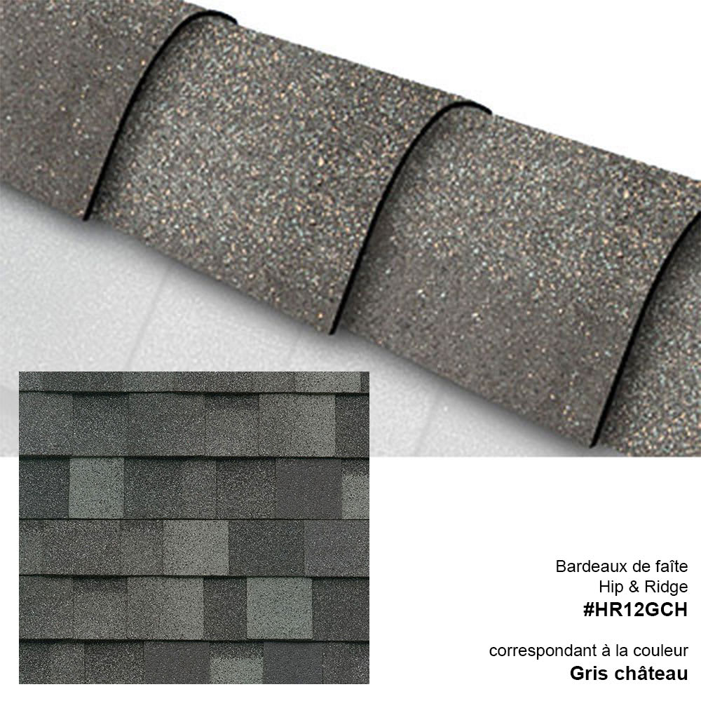 Hip & Ridge Cap Shingles Castle Grey