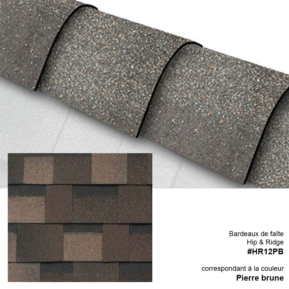 Hip & Ridge Cap Shingles Brownstone