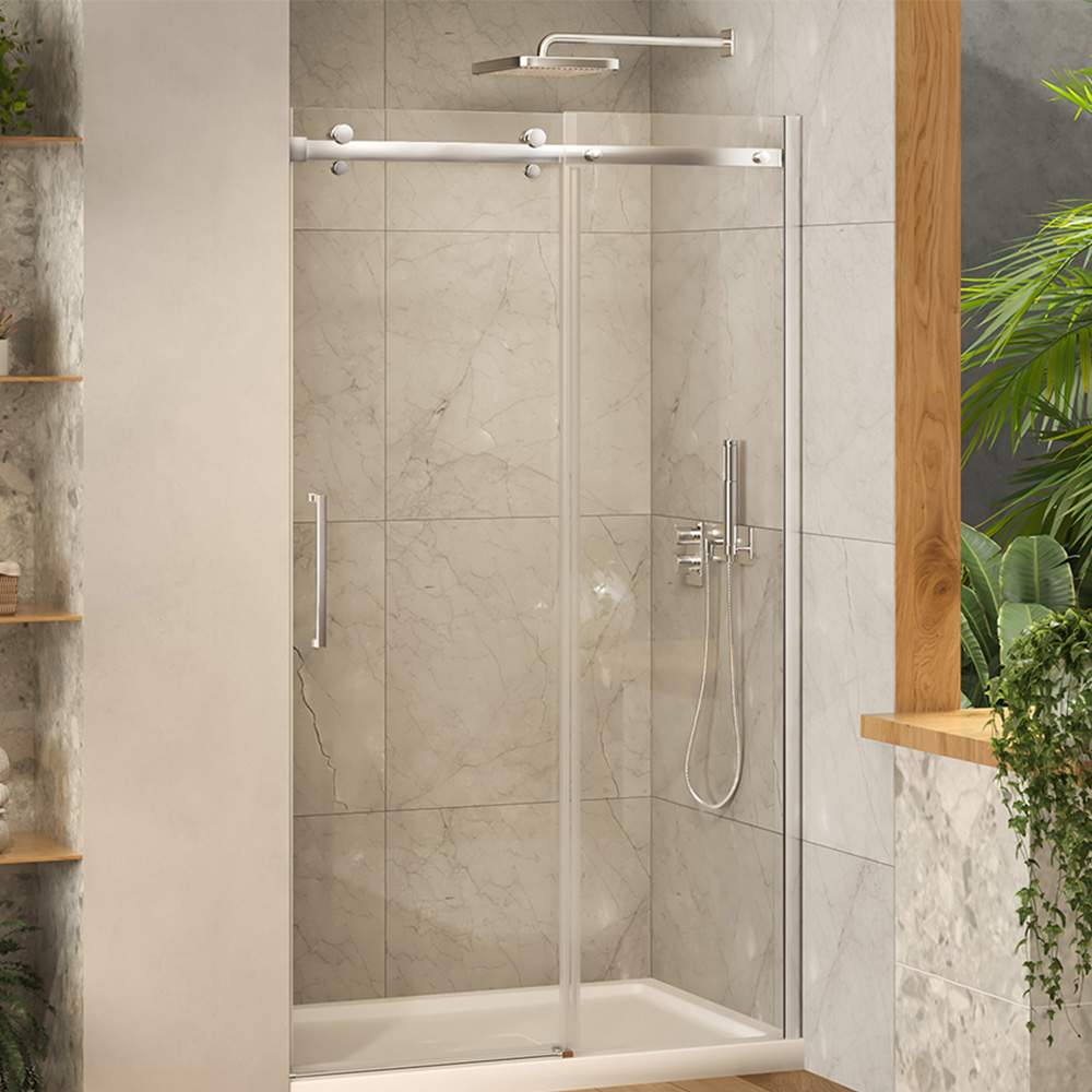 Porte de douche coulissante Alaska finition ronde chrome 48 po TASSILI SUPRA