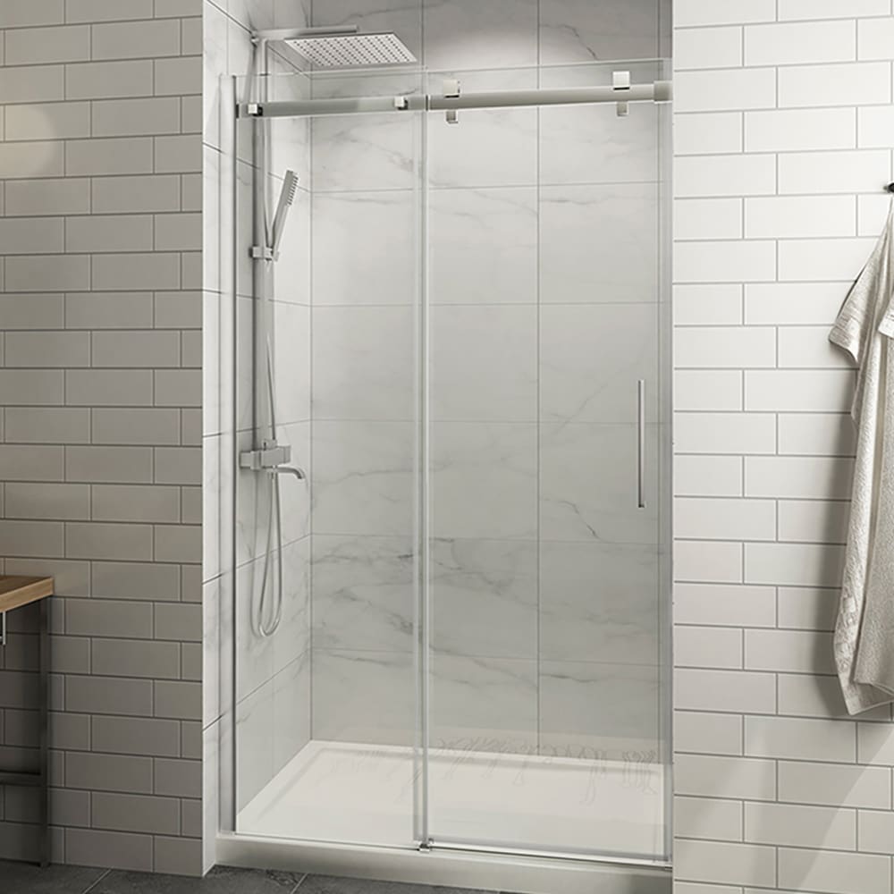 Porte de douche coulissante Alaska finition carrée chrome 48 po TASSILI SUPRA