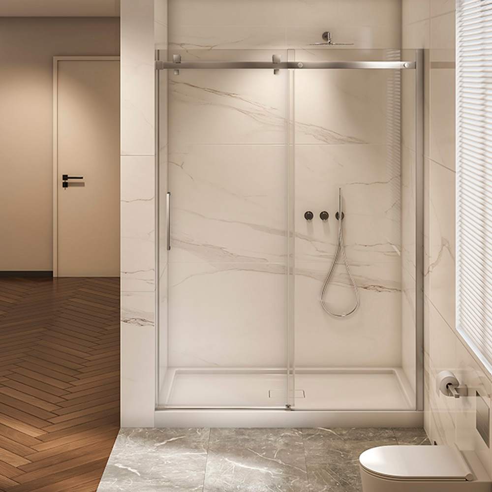 TASSILI SUPRA Alaska Alcove Shower Square Finish Chrome 60 in x 32 in