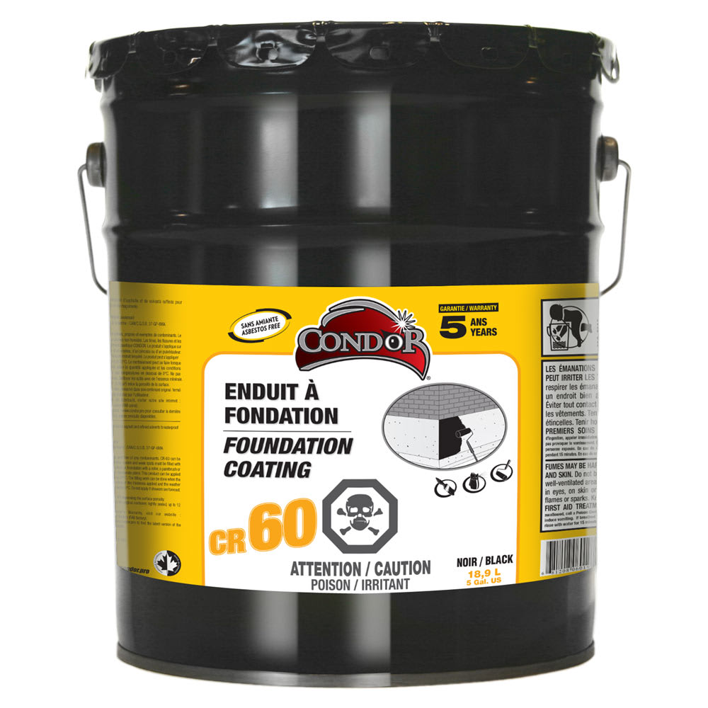 Enduit à fondation noir 18,9 L