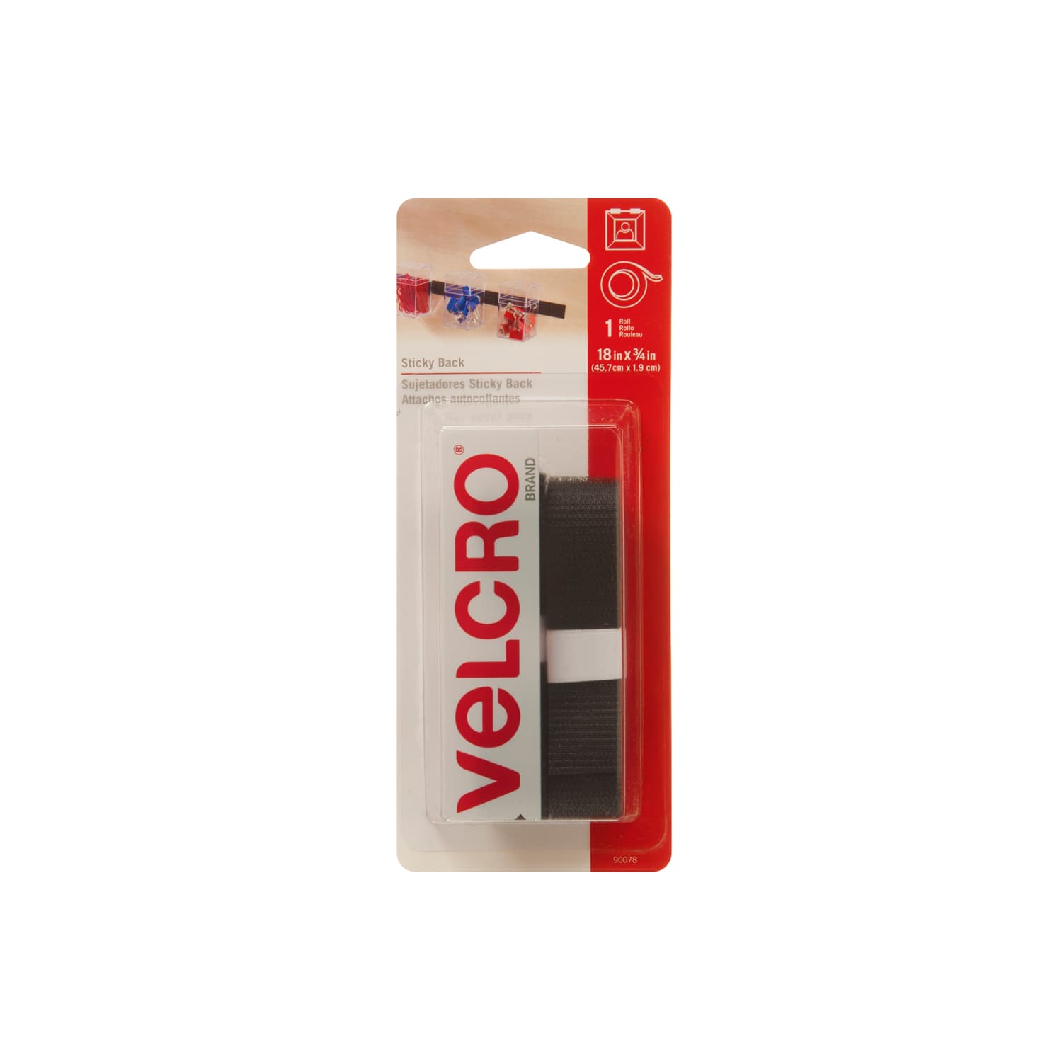 Bande adhésive Sticky Back VELCRO® 3/4 po x 18 po