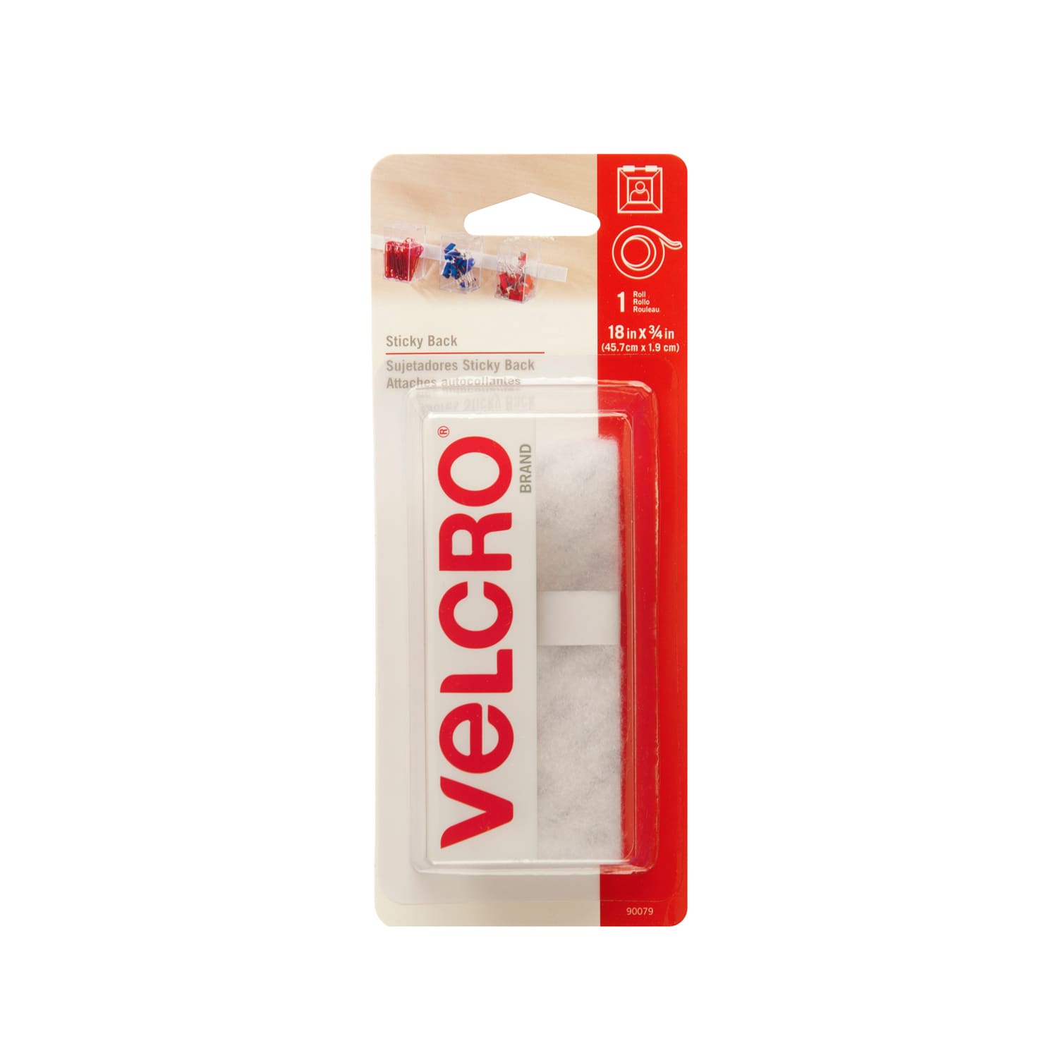 Bande adhésive Sticky Back VELCRO® 3/4 po x 18 po