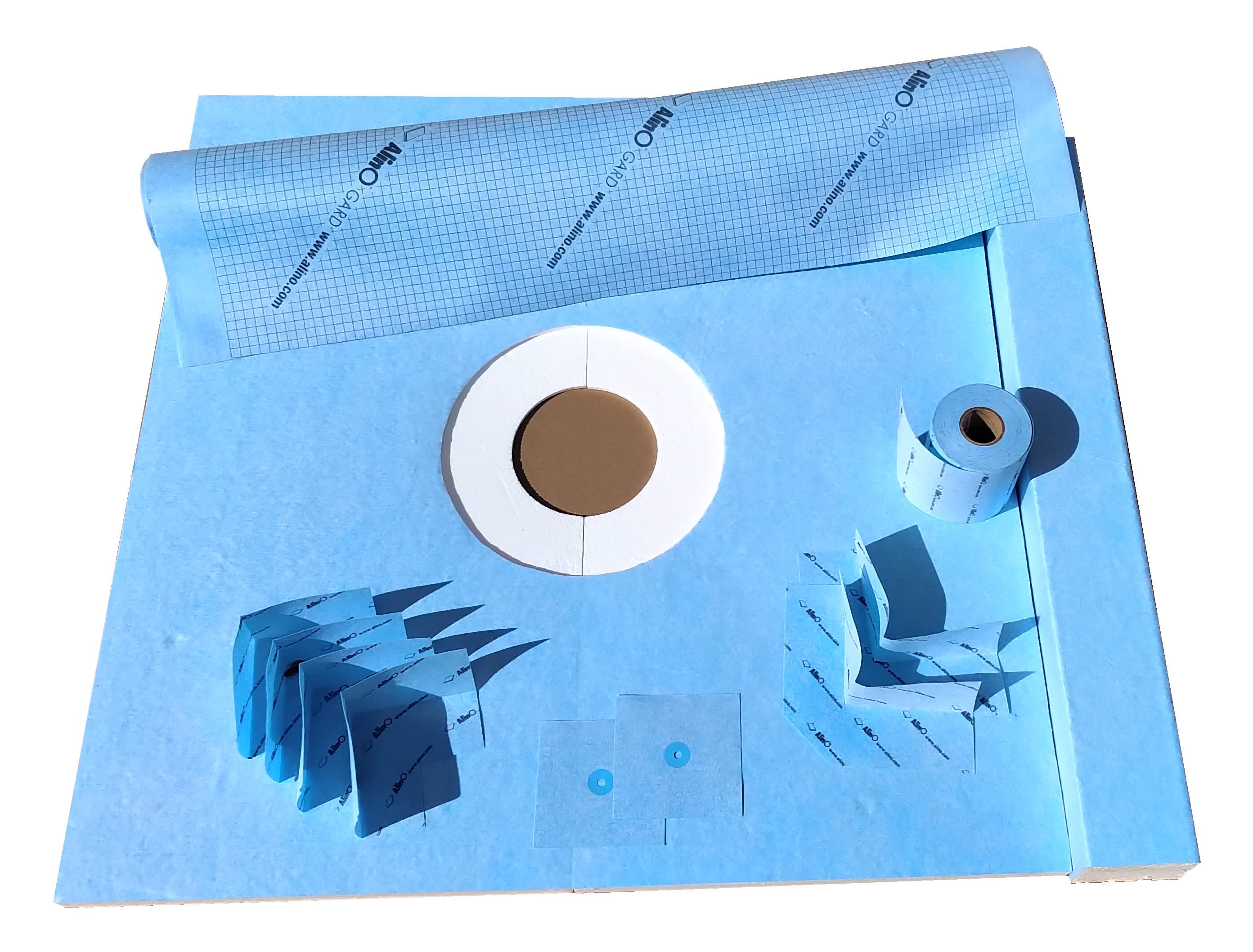 Ensemble de douche 36 po x 36 po pour drain central