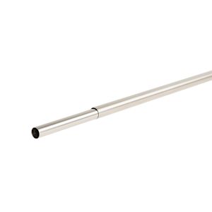 VERTUO Curtain Rod with Support Stainless Steel 63 in. to 120 in.