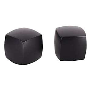 VERTUO Pure Curtain Rod Finials Black Pkg/2