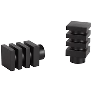 VERTUO Moon Curtain Rod Finials Black Pkg/2
