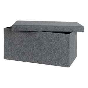 ASTELLA Grey Foldable Storage Ottoman 29 7/8 in.