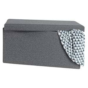 ASTELLA Grey Foldable Storage Ottoman 29 7/8 in.
