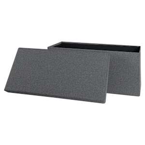 ASTELLA Grey Foldable Storage Ottoman 29 7/8 in.