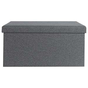 ASTELLA Grey Foldable Storage Ottoman 29 7/8 in.