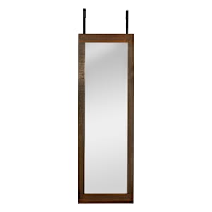 Door Rectangular Mirror with Rustic Finish Wood Frame 17 1/2 in. x 55 in.
