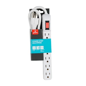 6-Outlet Power Bar White 2 ft.