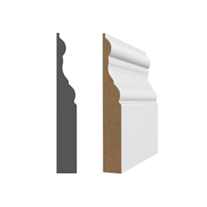 Plinthe coloniale en fibre de bois 5/8 po x 4 3/16 po x 8 pi